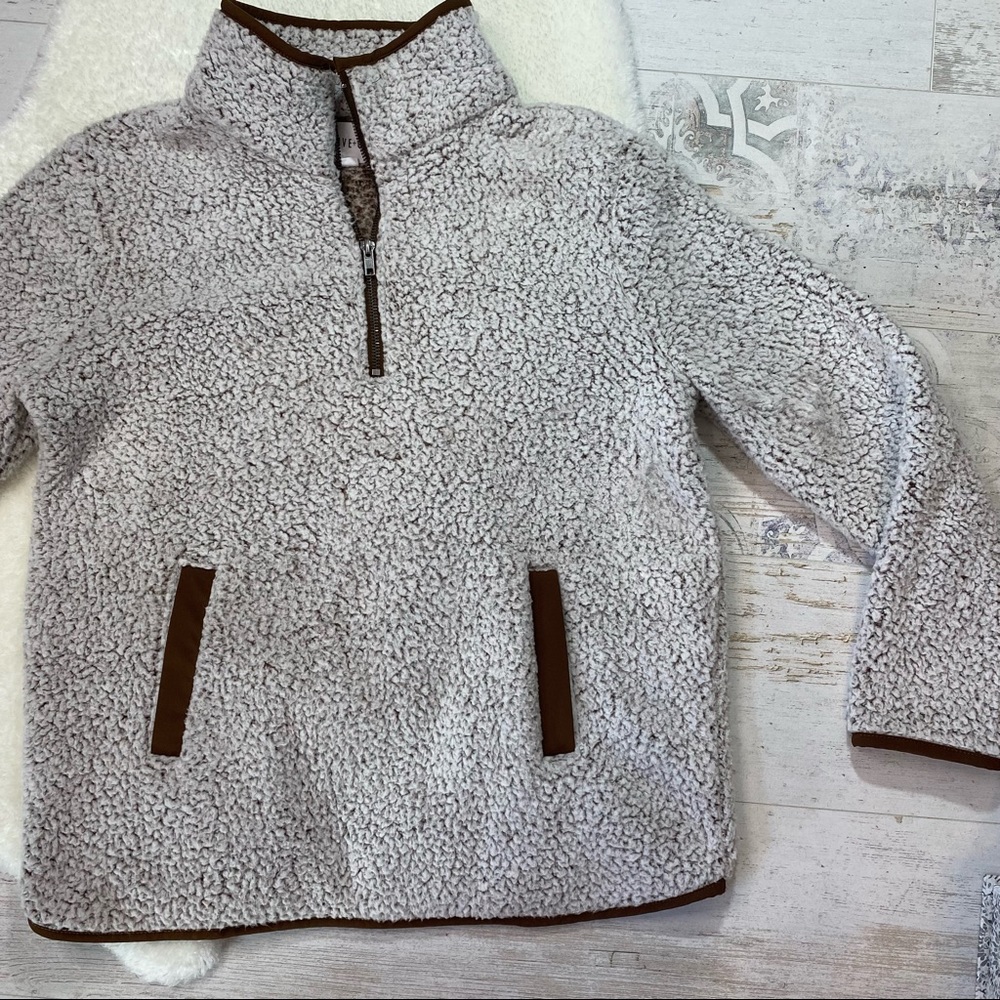 Olive and Oak Fuzzy 1/4 Zip Pullover - Picture 3 of 13